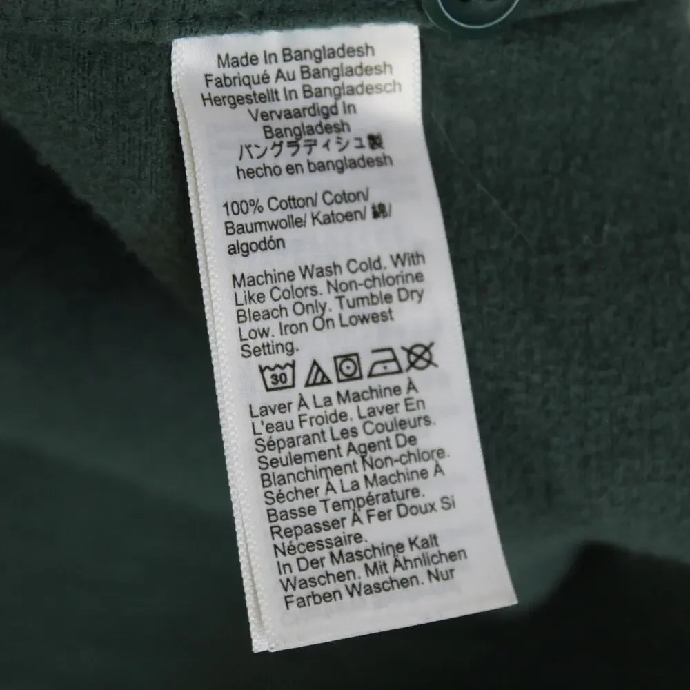 J Crew Oarsman Heavyweight Chamois Shirt Mens Small Green Utility Outdoor